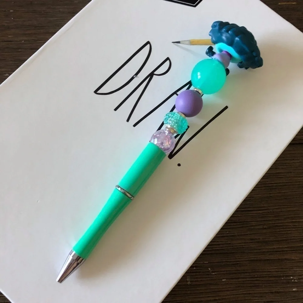 Disney Doorables: Inside Out: Envy handmade beaded pen